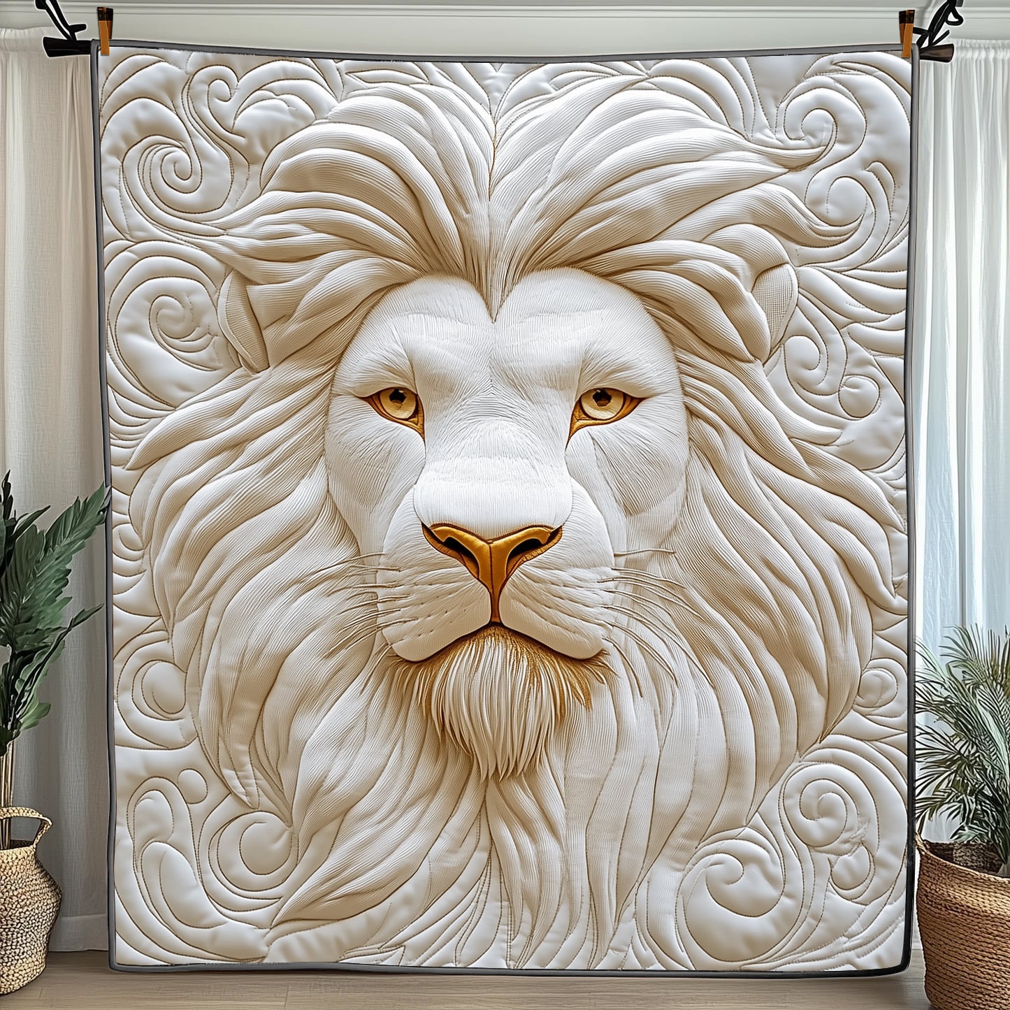 Majestic Lion King Quilted Blanket Cute Soft BlanketBest Gift Ideas For Lion Lovers