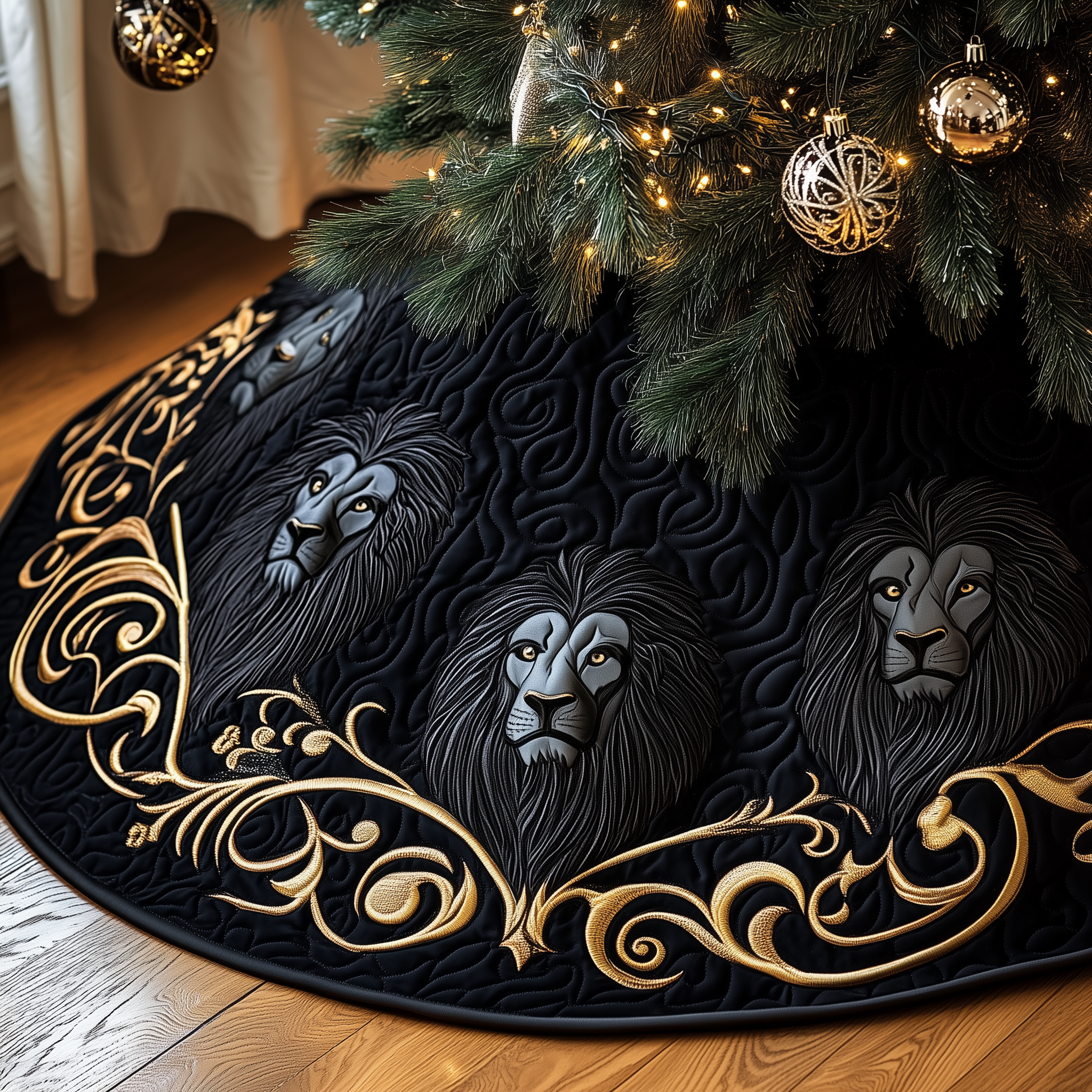 Majestic Lion Quilted Tree Skirt Perfect Tree Skirt Decoration Merch