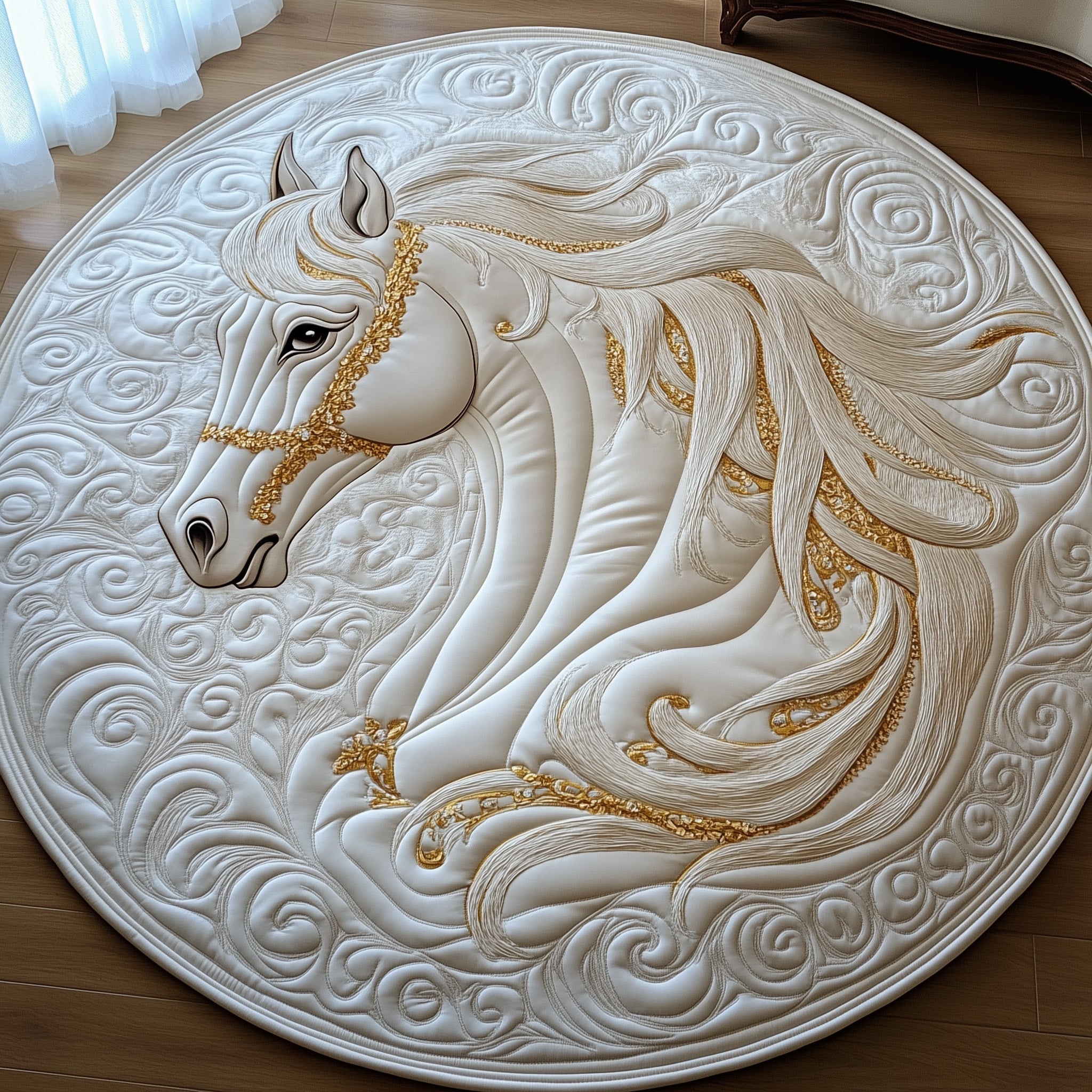 Majestic Mane Quilted Round Mat Christmas Gift