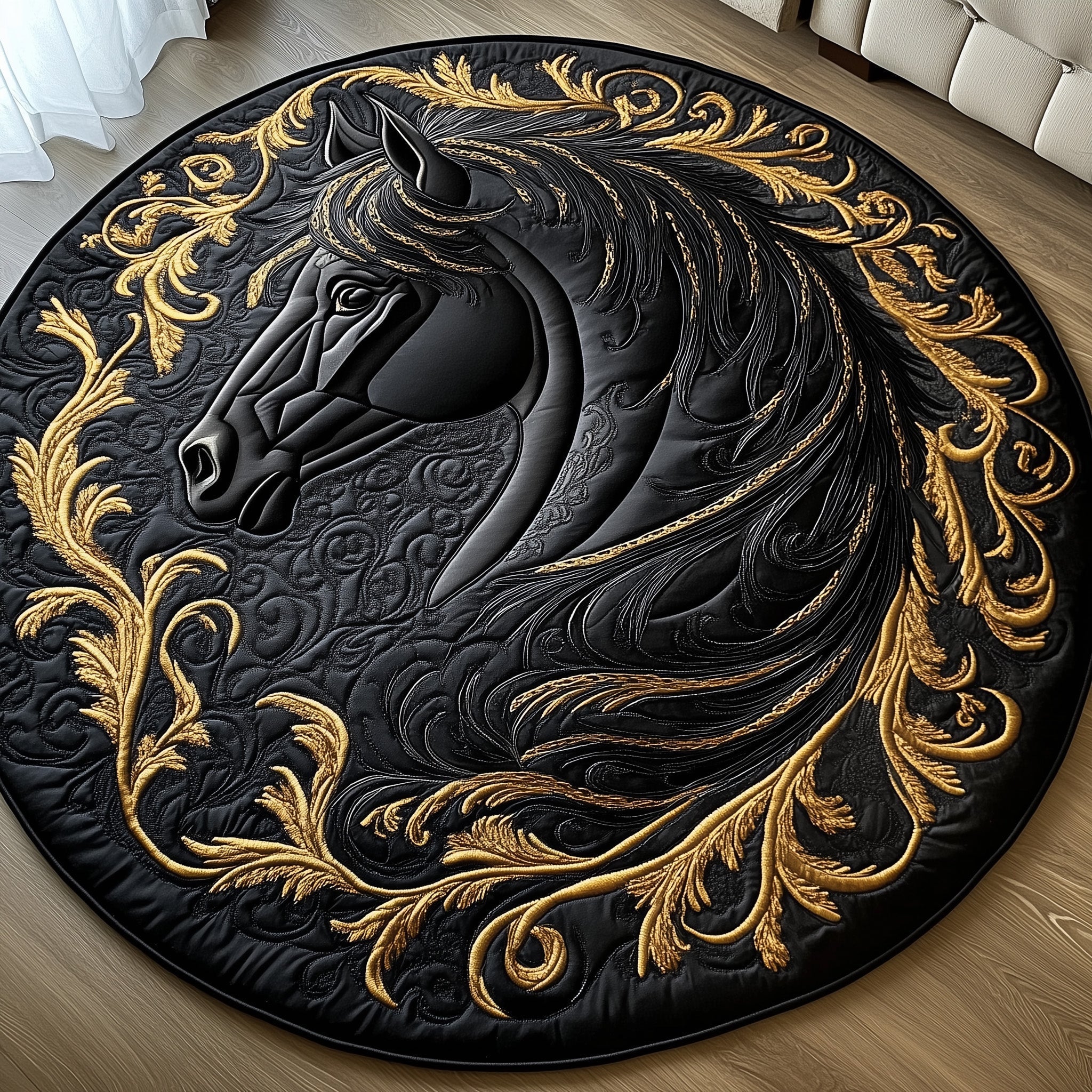 Majestic Mane Quilted Round Mat Gftotp5741 Gift For Mom