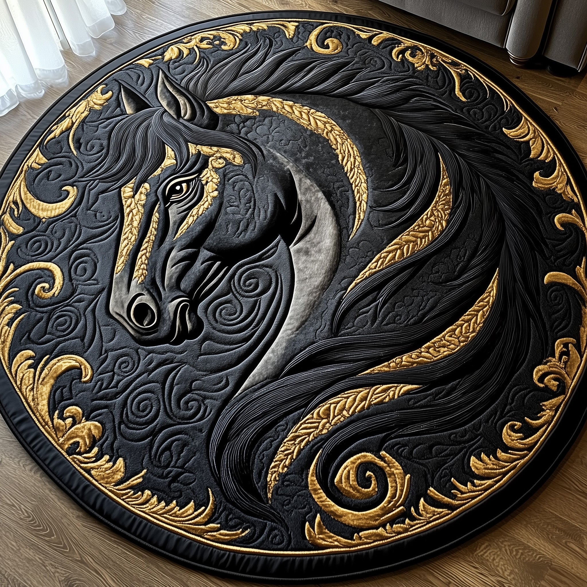 Majestic Mane Quilted Round Mat Gftotp5742 Gift For Dad