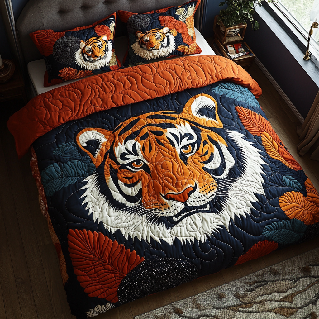 Majestic Menace Quilted Bedding Set Cozy Comforter Set for Winter Warmth