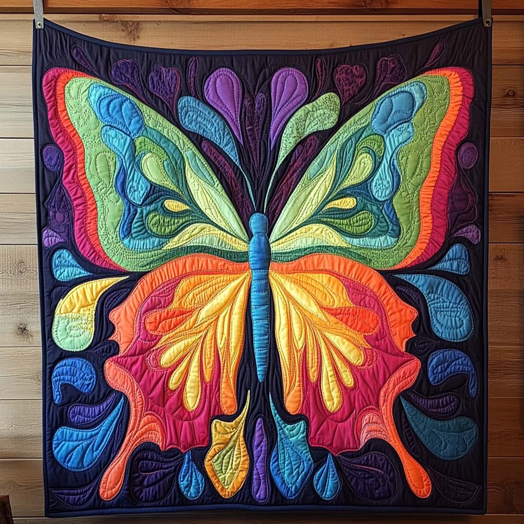 Majestic Monarch Quilted Blanket Birthday Gifts With Butterflies