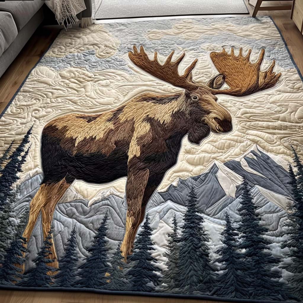 Majestic Moose Area Rug  Living Room Rugs Birthday Gift For Daughter In Law