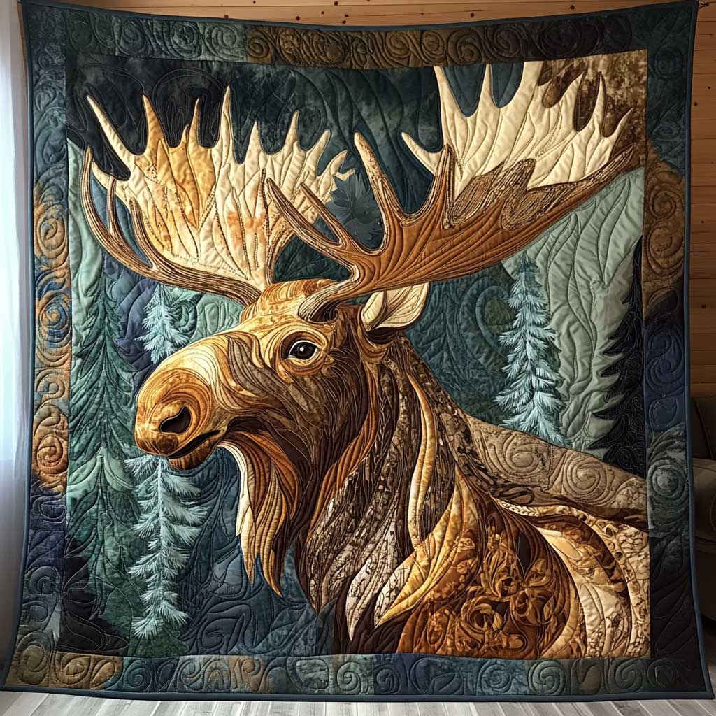 Majestic Moose Quilted Blanket Christmas Throw Blanket Christmas Gifts For New Moms