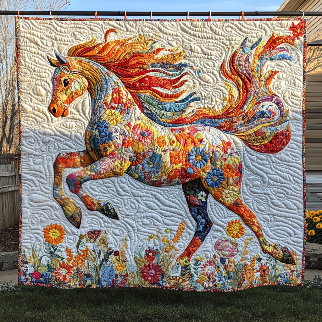 Majestic Motion Quilted Blanket Equine Gifts For Horse Lovers