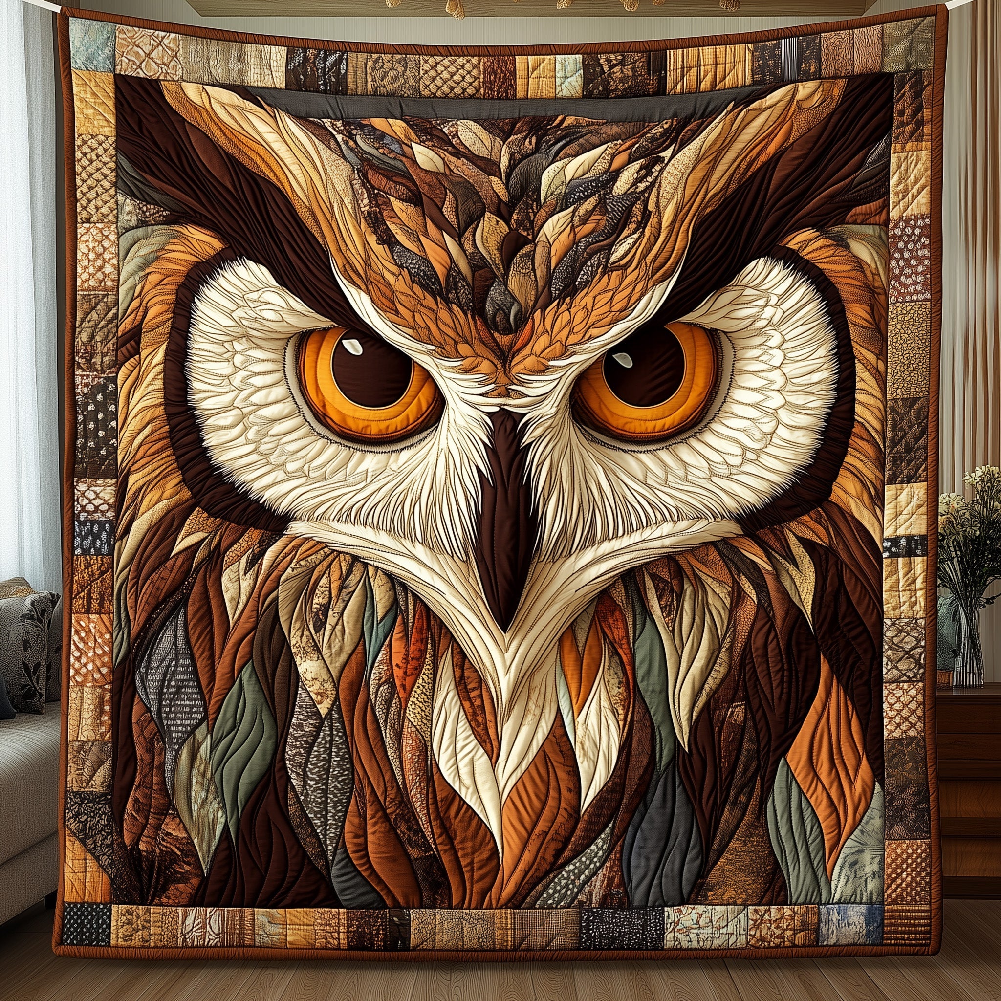 Majestic Owl Quilted Blanket Couch Throw BlanketOwl Presents For Ladies
