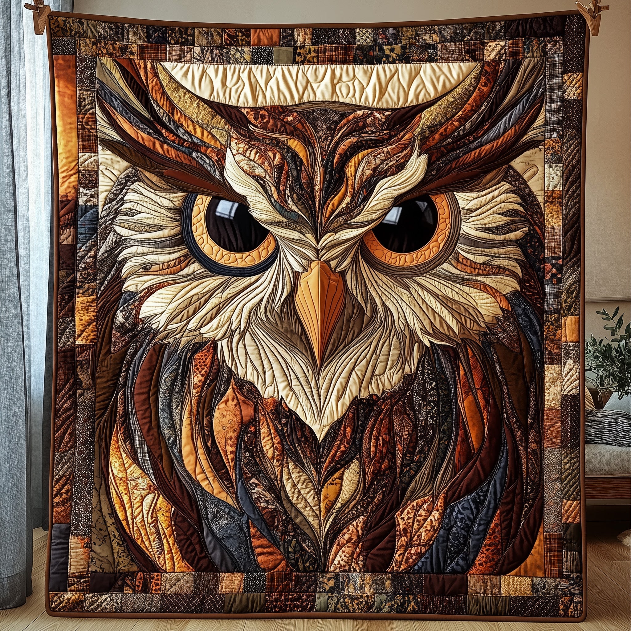 Majestic Owl Quilted Blanket Couch Throw BlanketUnique Gifts For Owl Lovers