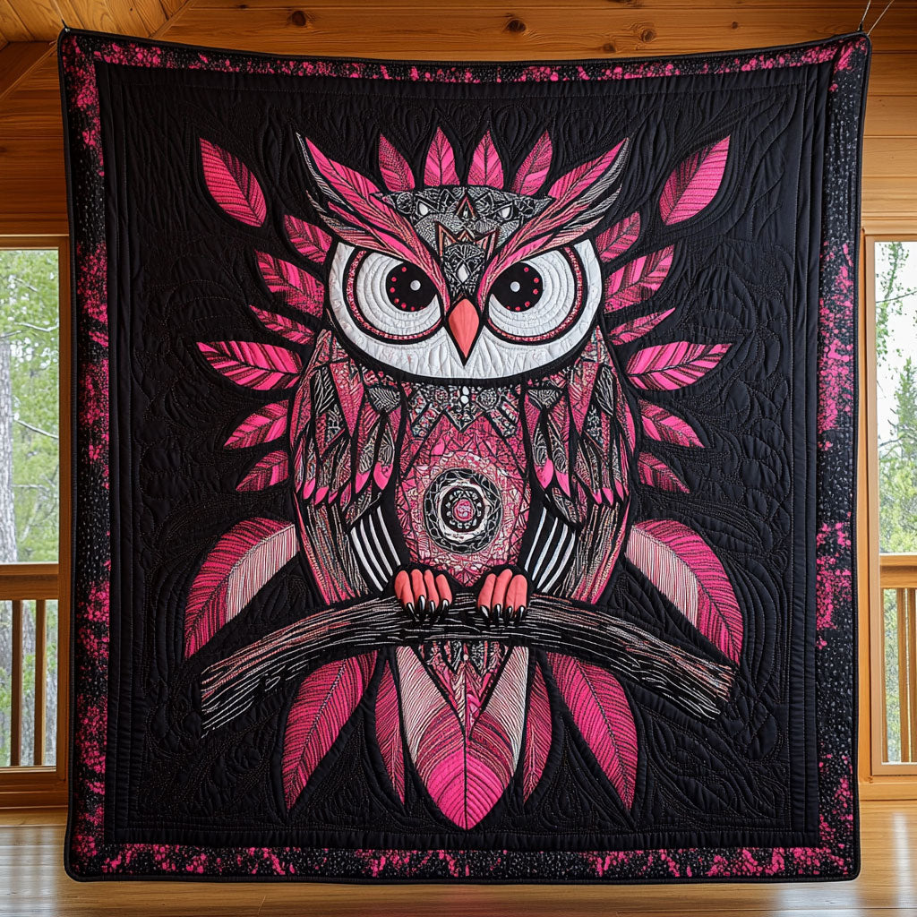 Majestic Owl Quilted Blanket King Blanket Grandparent Christmas Present Ideas