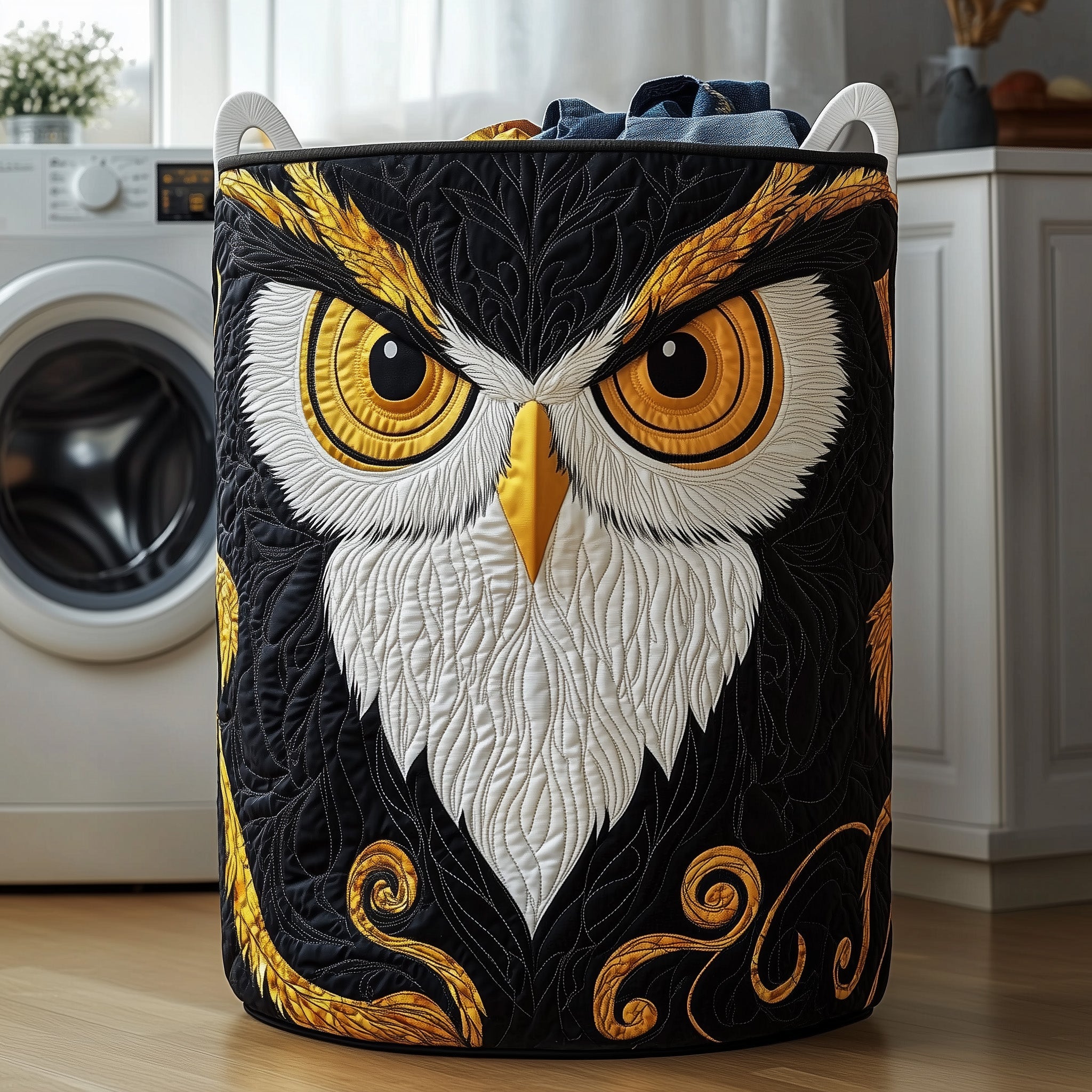 Majestic Owl Quilted Laundry Basket Cute Owl Themed Gifts