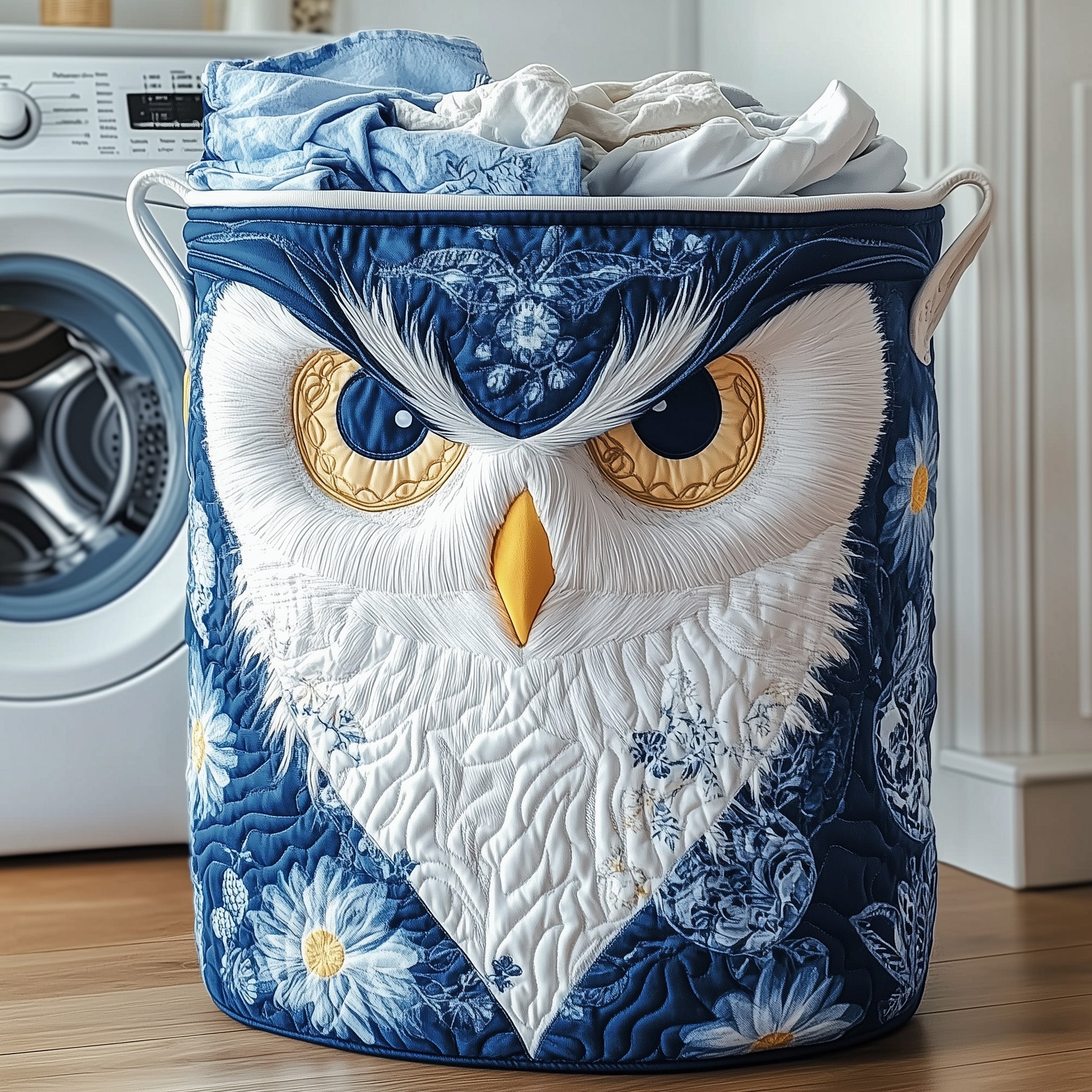 Majestic Owl Quilted Laundry Basket Owl Gifts For Him Her