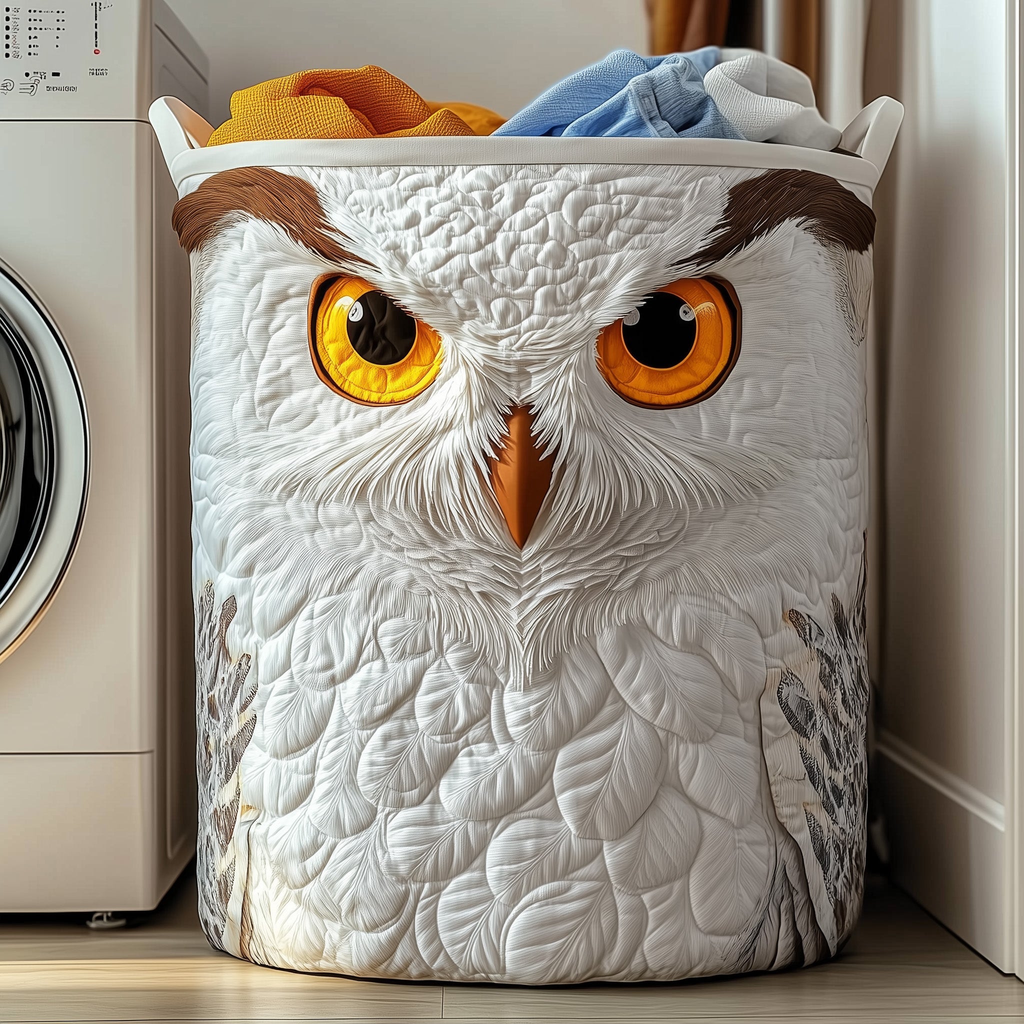 Majestic Owl Quilted Laundry Basket Owl Lovers Gifts For Him