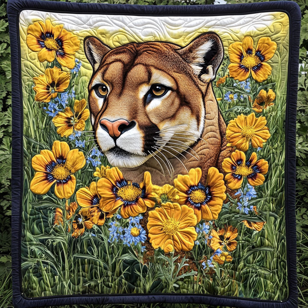Majestic Panther Quilted Blanket Best Throw Blanket Gifts For Wild Animal Lovers