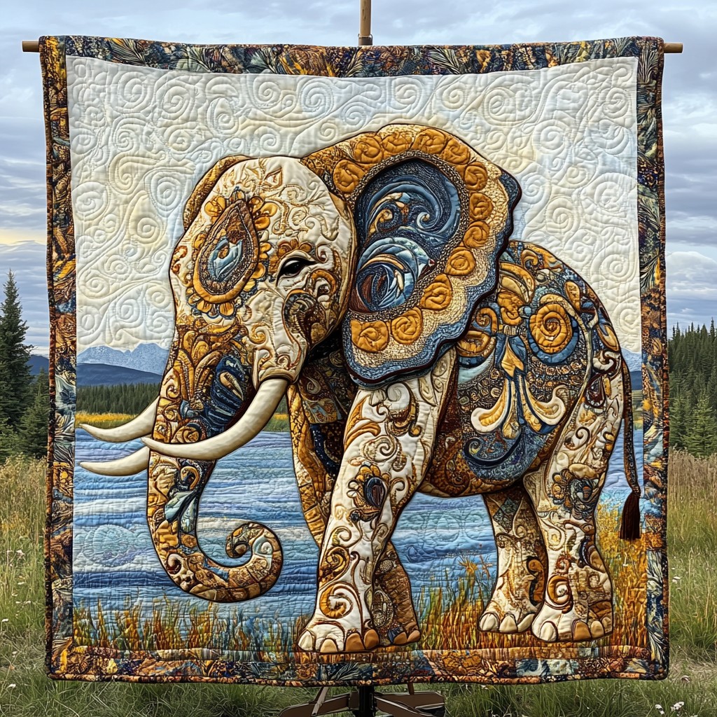 Majestic Plains Quilted Blanket Presents For Elephant Lovers