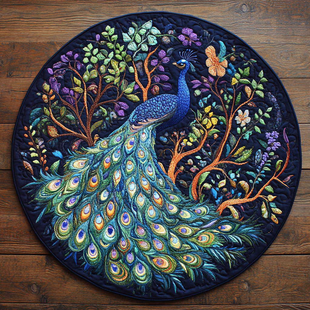 Majestic Plumage Quilted Round Mat Entry Way Ideas Bird Gift Ideas