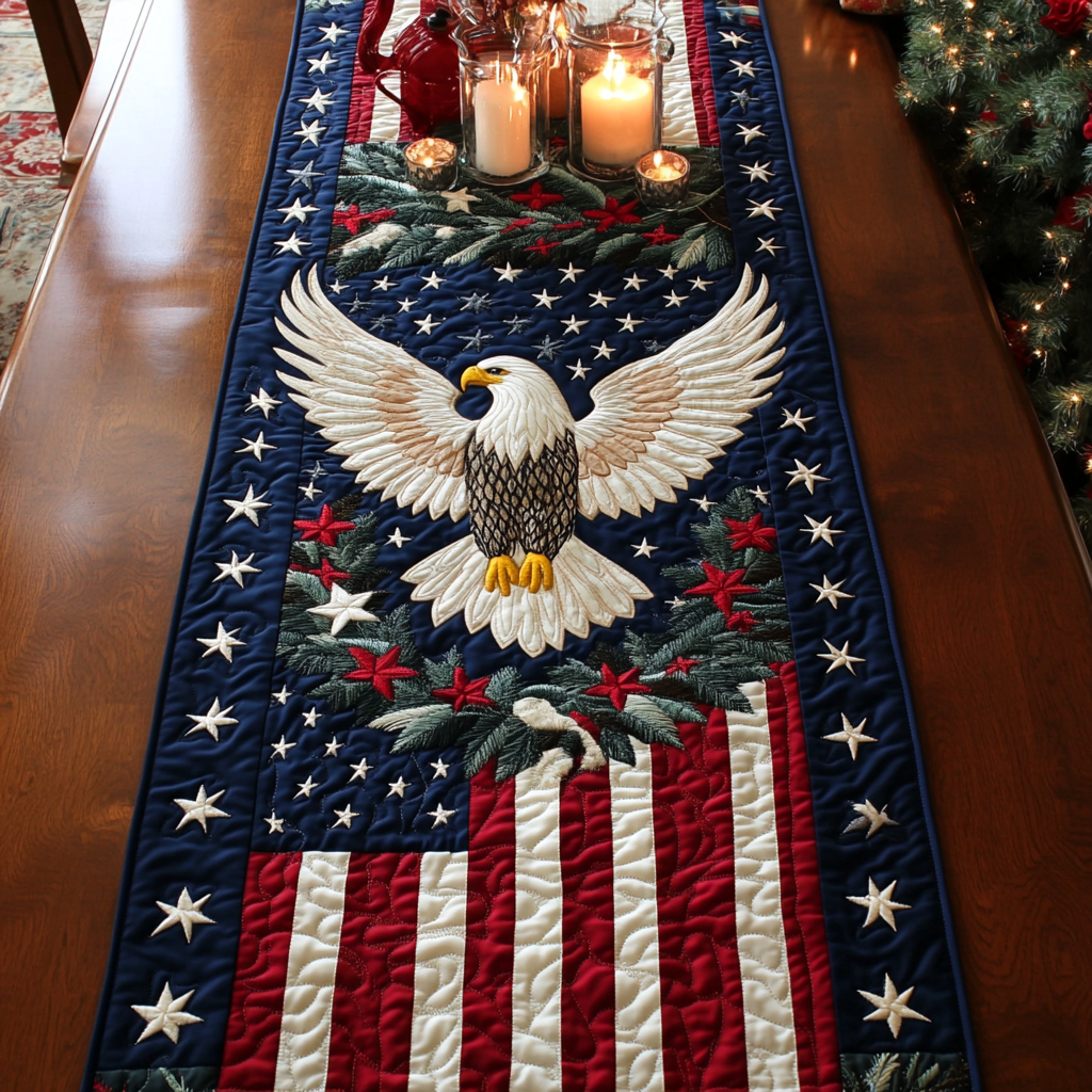 Majestic Sky Quilted Table Runner Dining Room Decor Best Patriotic Gifts