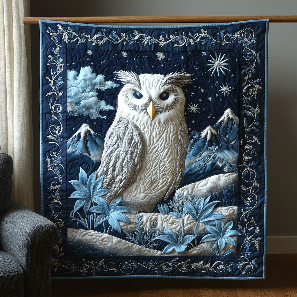 Majestic Snow Owl Quilt Blanket Owl Throws Blanket Best Gifts For Owl Lovers