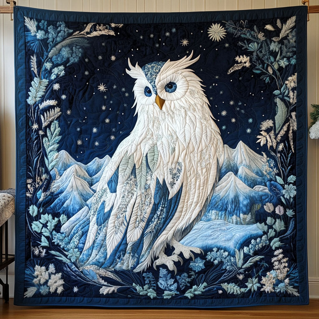 Majestic Snow Owl Quilt Blanket Owl Throws Blanket Owl Presents For Her