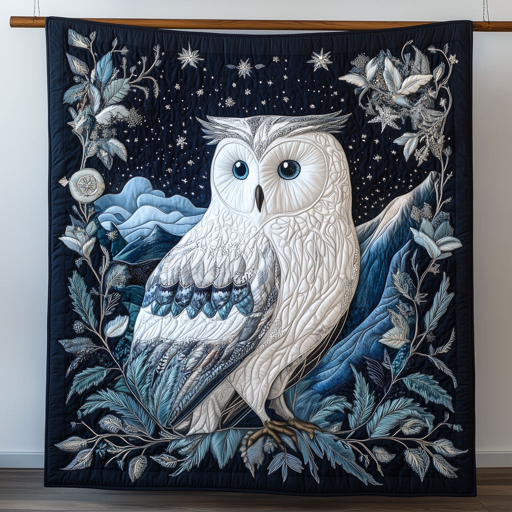 Majestic Snow Owl Quilt Comfortable Microfiber Quilt Blanket for Everyday Use