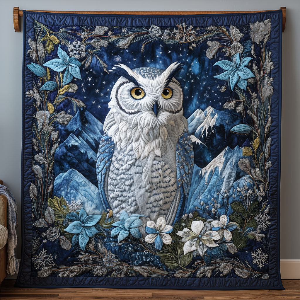 Majestic Snow Owl Quilt Thoughtful Holiday Gift Featuring Quilt Blanket