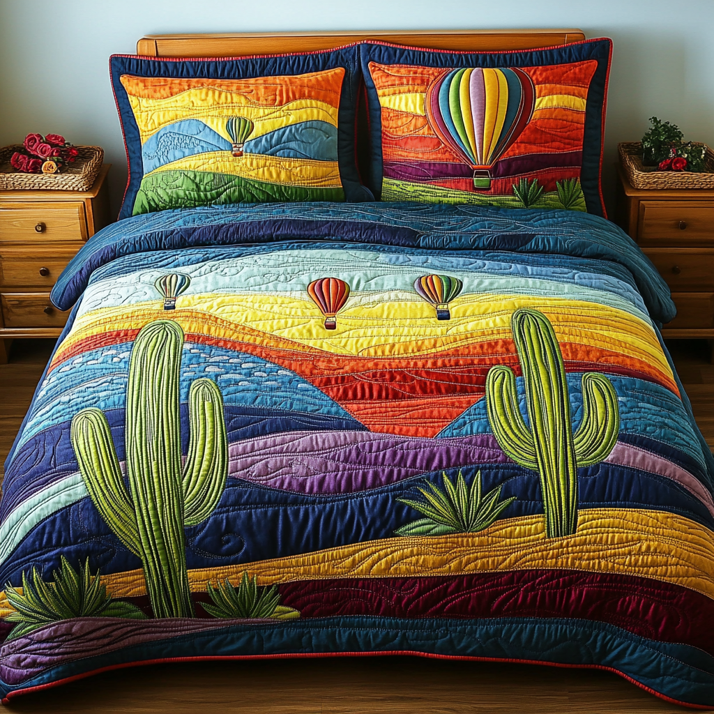 Majestic Soar Quilted Bedding Set Bedroom Decor Ideas Cactus Gifts For Him