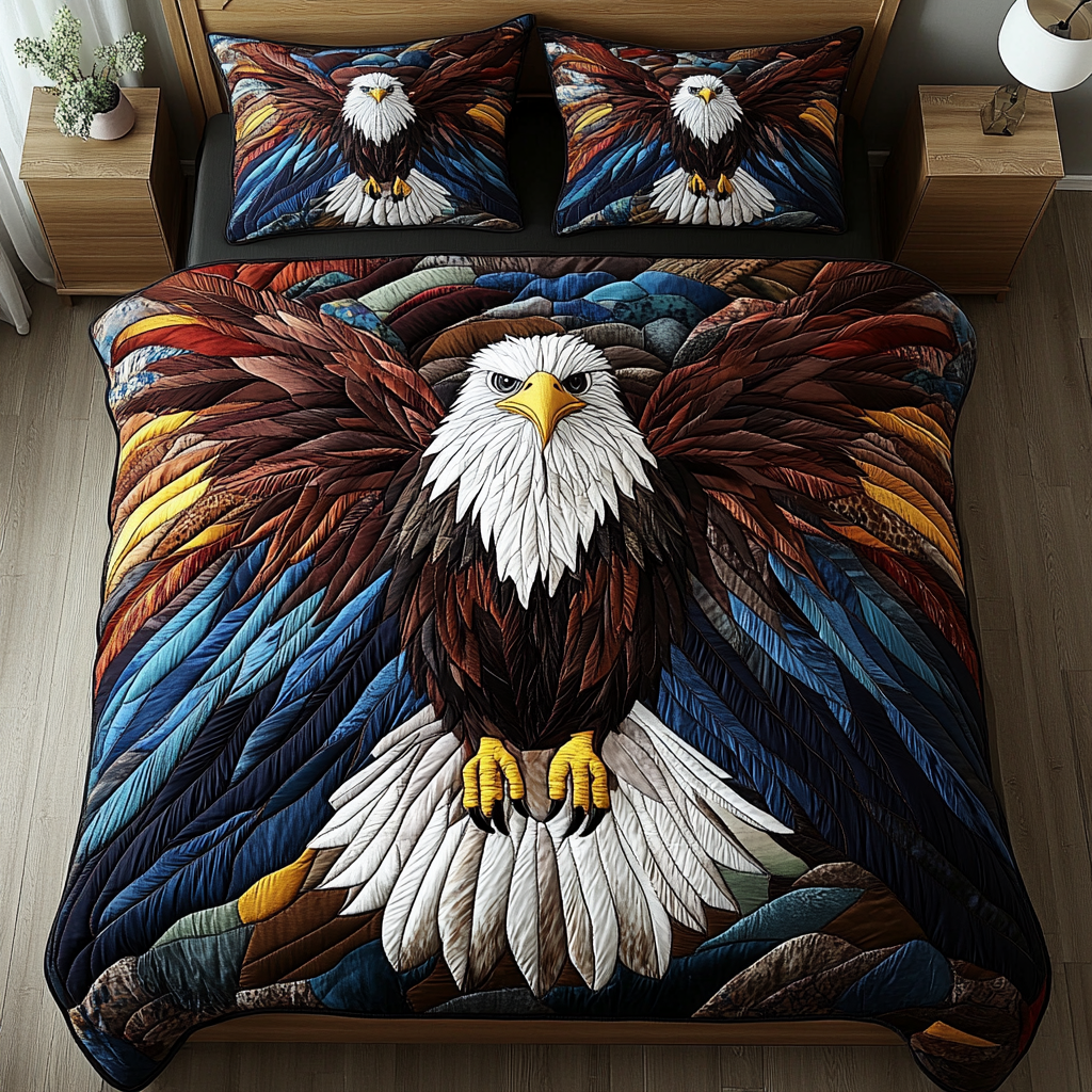 Majestic Soar Quilted Bedding Set Holiday Duvet Covers Teacher Christmas Gifts