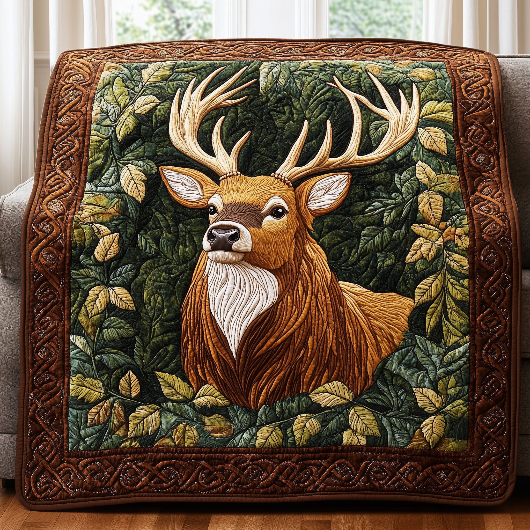 Majestic Stag Quilted Blanket Cute Soft BlanketDaughter To Mum Gifts