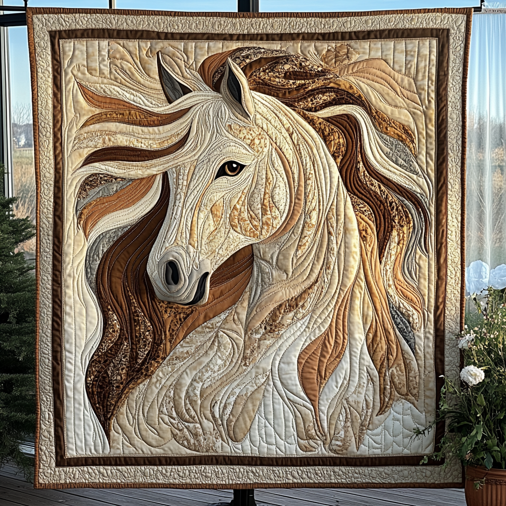 Majestic Stallion Quilted Blanket Great Gifts For Horse Lovers