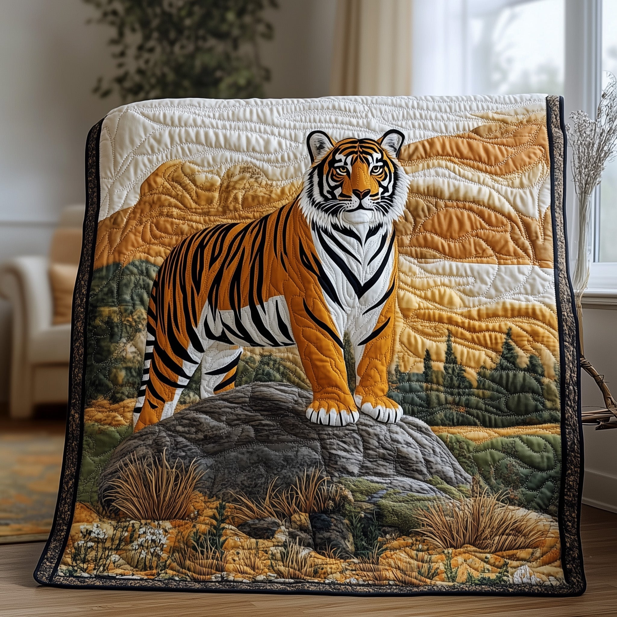 Majestic Tiger Dreams Quilted Blanket Cute Soft BlanketMother And Daughter Presents