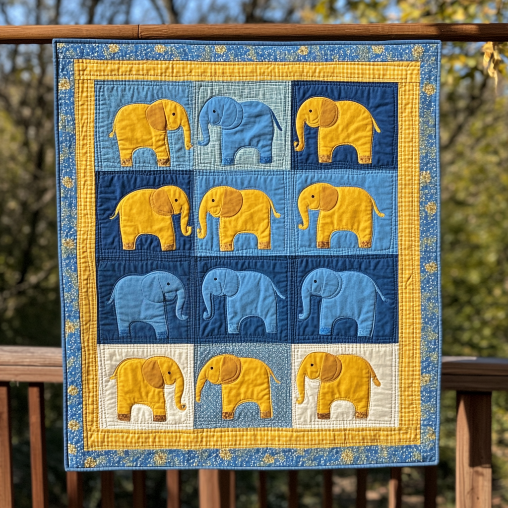 Majestic Trunks Quilted Blanket Elephant Gifts For Her