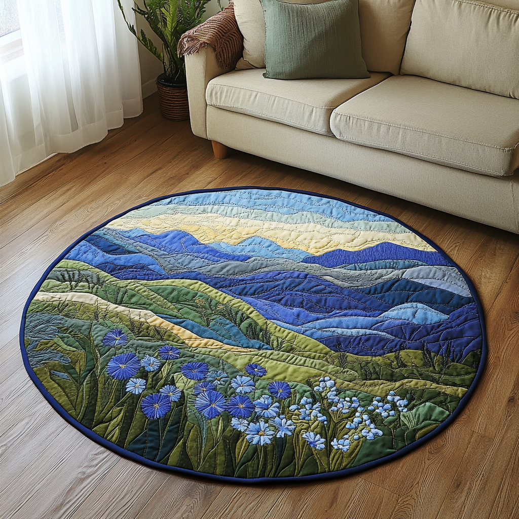 Majestic Views Quilted Round Mat Entryway Ideas Flower Daisy Gift Items