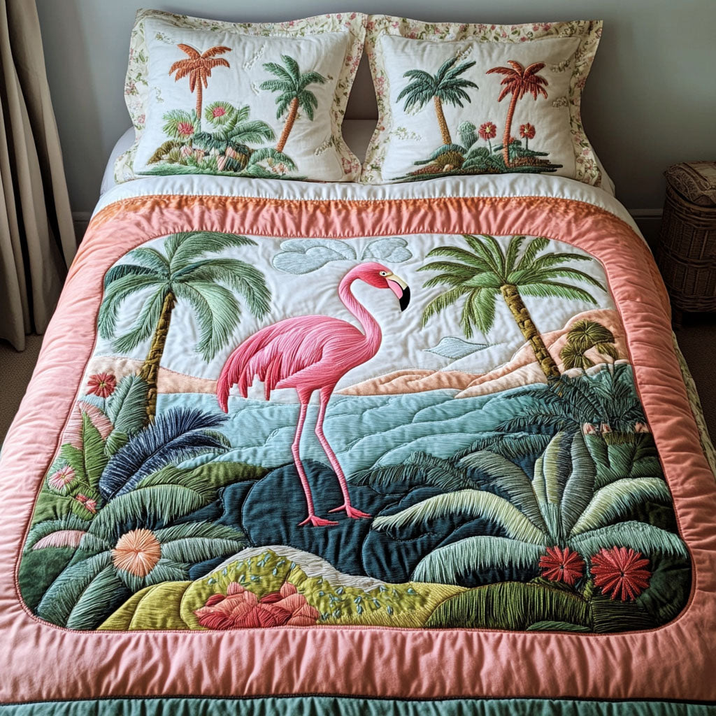 Majestic Wings Quilted Bedding Set Beautiful Printed Bedding Set for Home Aesthetics