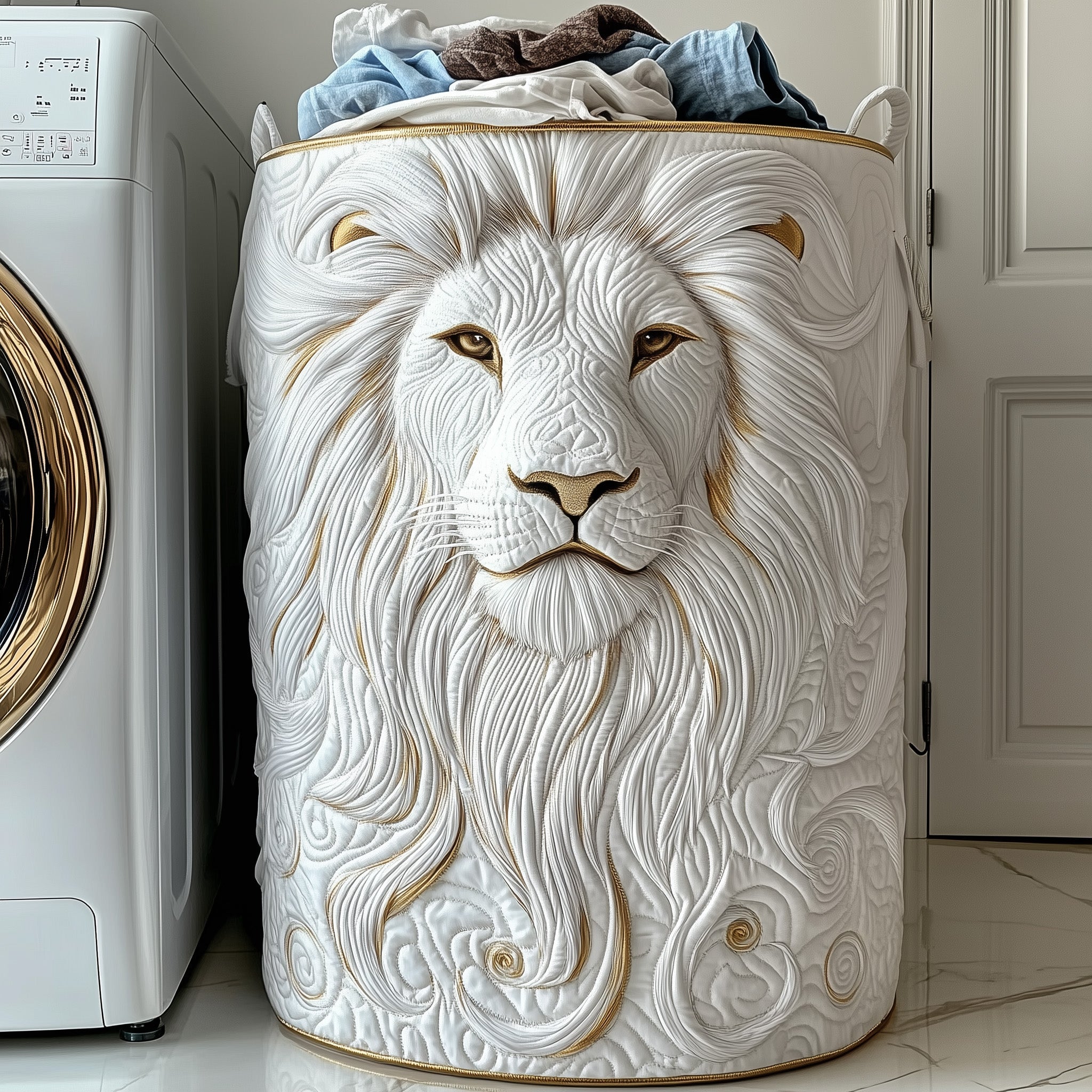 Majesty Lion Quilted Laundry Basket Gftonl6315 Halloween Merch Gift
