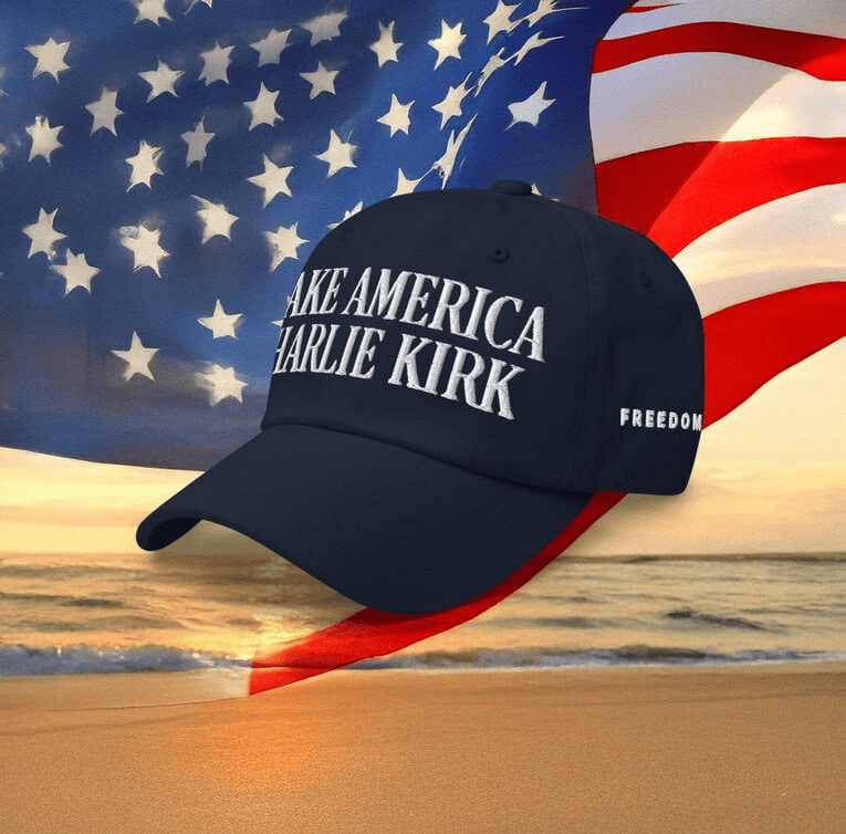 Make America Charlie Kirk Embroidered Hat TPUSA Merch MAGA Gifts for Trump Supporters