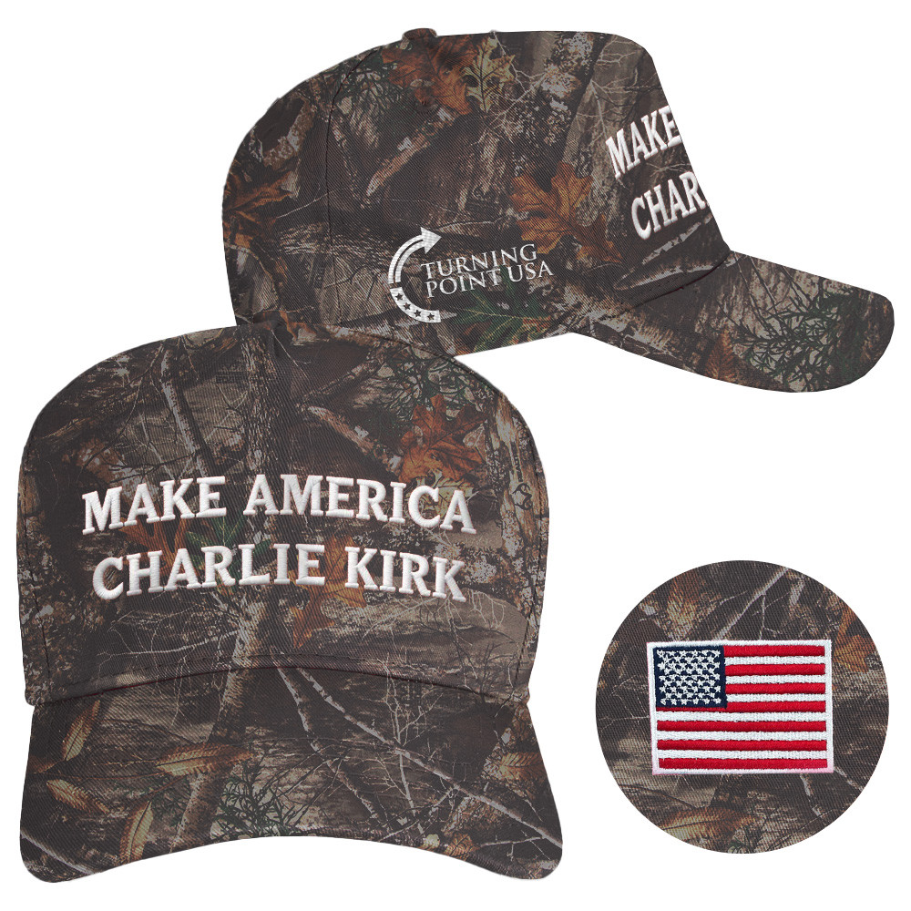 Make America Charlie Kirk Hat Camo Embroidered Charlie Kirk Funeral Merch Hat TPUSA Merch