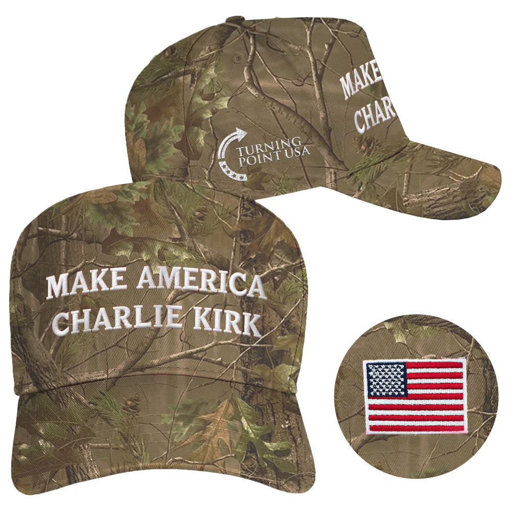 Make America Charlie Kirk Hat Camo Embroidered TPUSA Merch Hat Charlie Kirk Funeral Merch