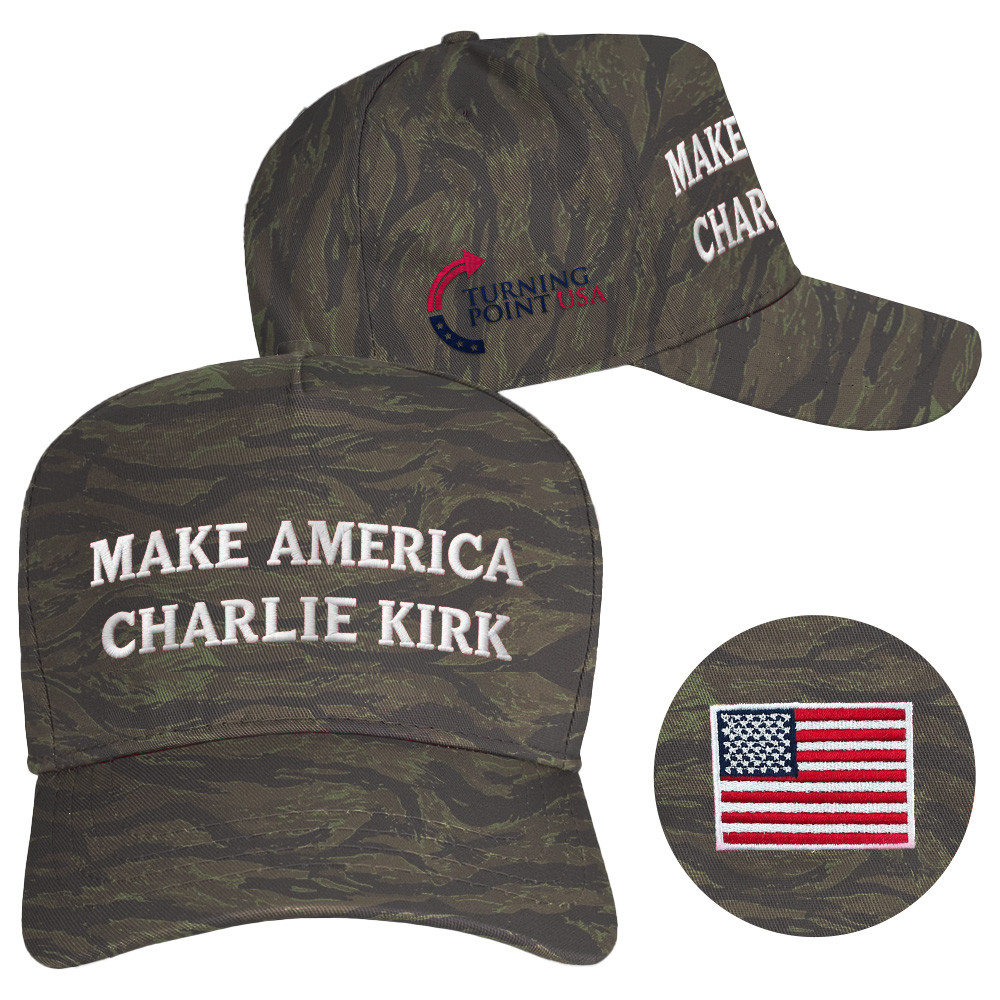 Make America Charlie Kirk Hat Camo Embroidered Turning Point USA Hat Charlie Kirk Funeral Merch