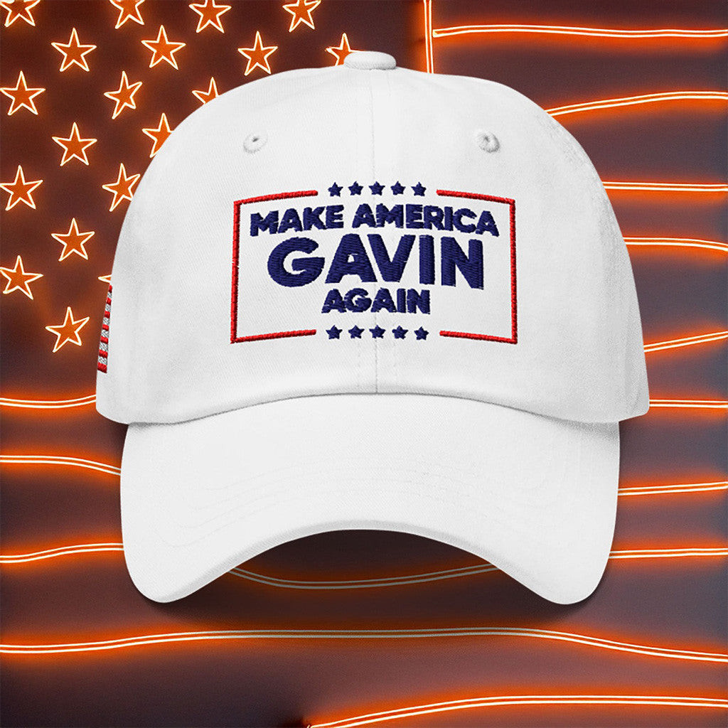Make America Gavin Again Hat Gavin Newsom Patriot Merch Embroidered Hat Gifts For Dad Make America Gavin Again Hat Gavin Newsom Patriot Merch Embroidered Hat Gifts For Dad