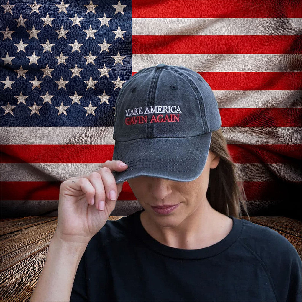 Make America Gavin Again Hat Gavin Newsom Patriot Merch Embroidered Hat Gifts For Her Make America Gavin Again Hat Gavin Newsom Patriot Merch Embroidered Hat Gifts For Her