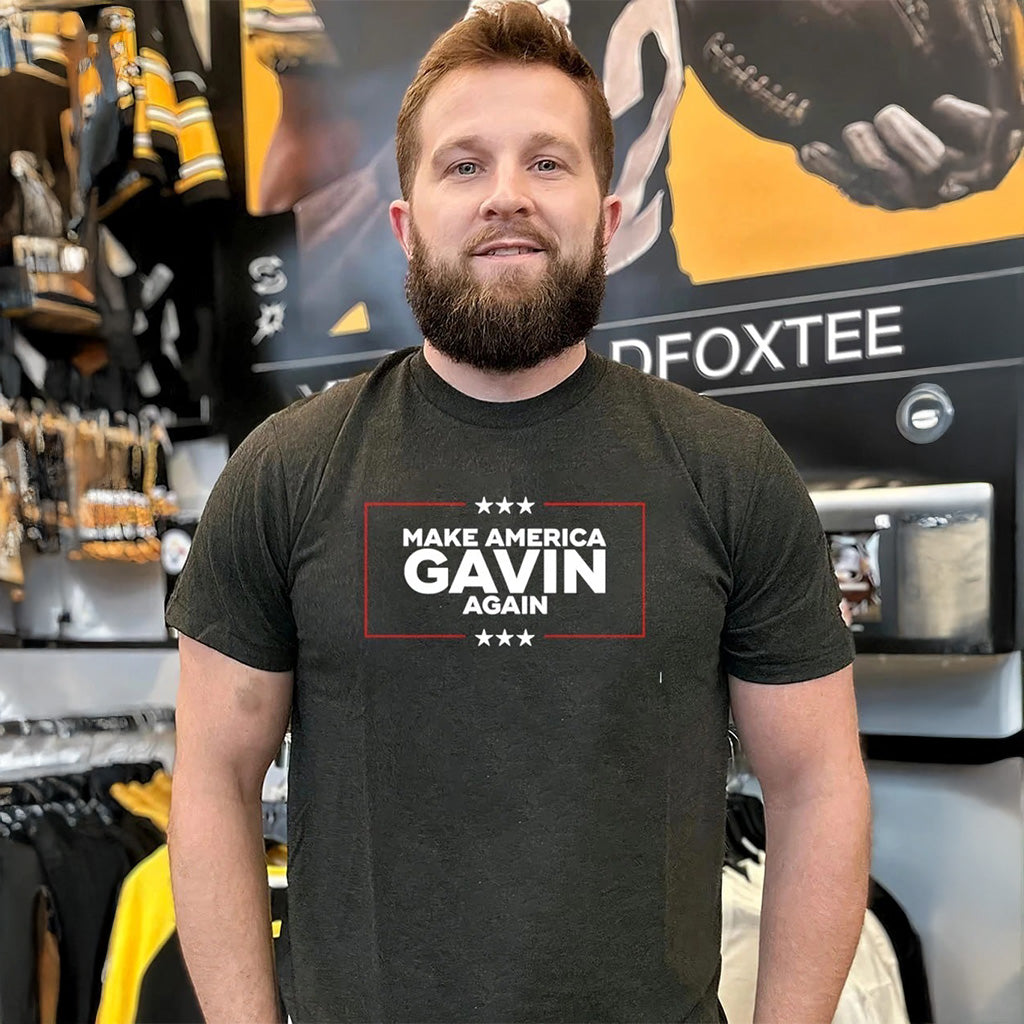 Make America Gavin Again Shirt Gavin Newsom Patriot Merch Black T-Shirt Gifts For Dad Make America Gavin Again Shirt Gavin Newsom Patriot Merch Black T-Shirt Gifts For Dad