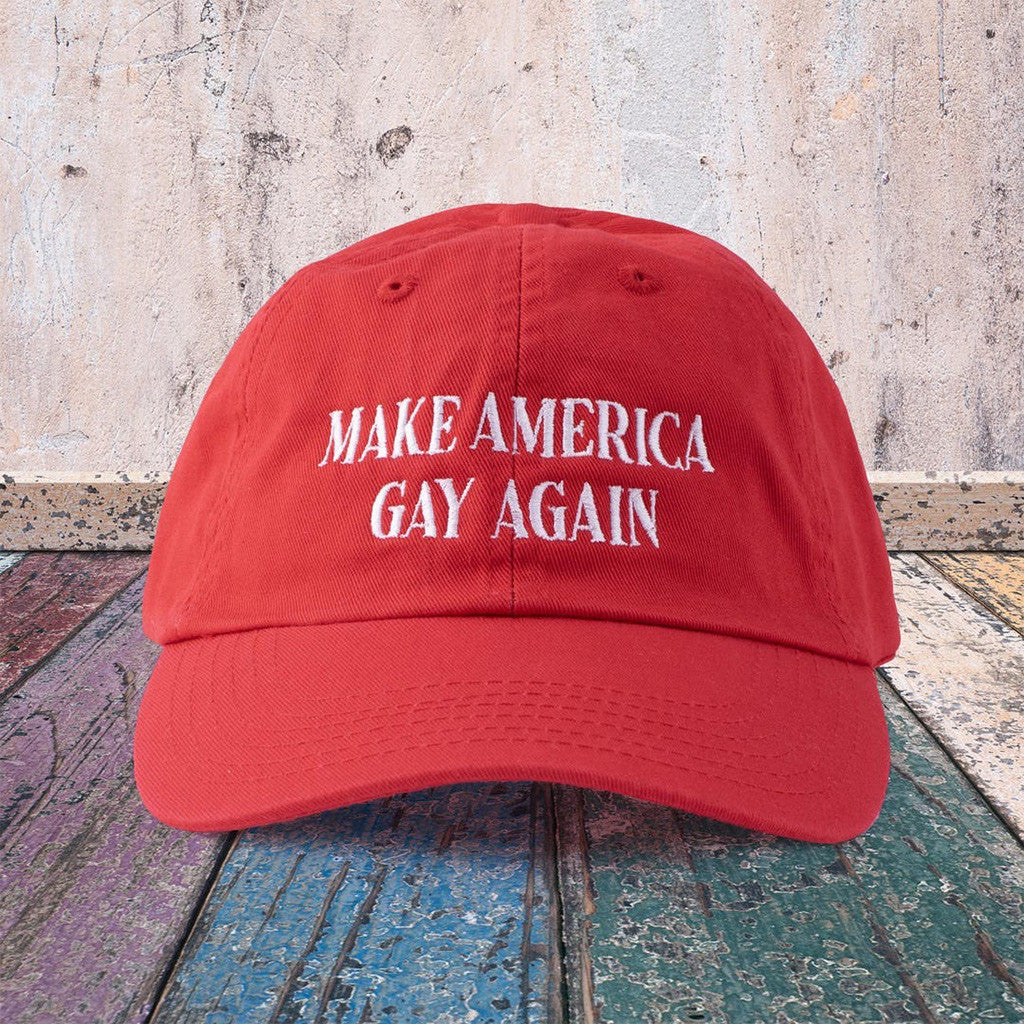 Make America Gay Again Hat Embroidered Red Hat Gifts For Dad Make America Gay Again Hat Embroidered Red Hat Gifts For Dad