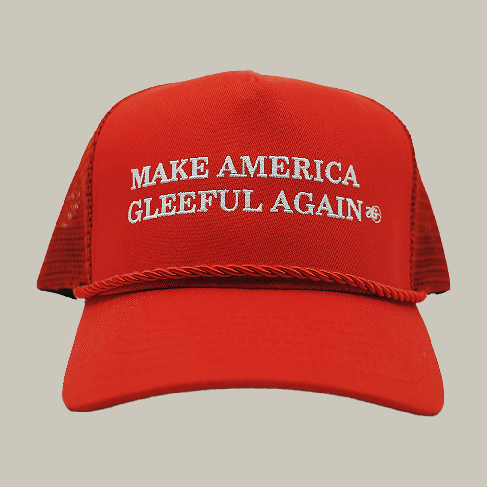 Make America Gleeful Again Trucker Hat 45 47 US President Gift For Supporter