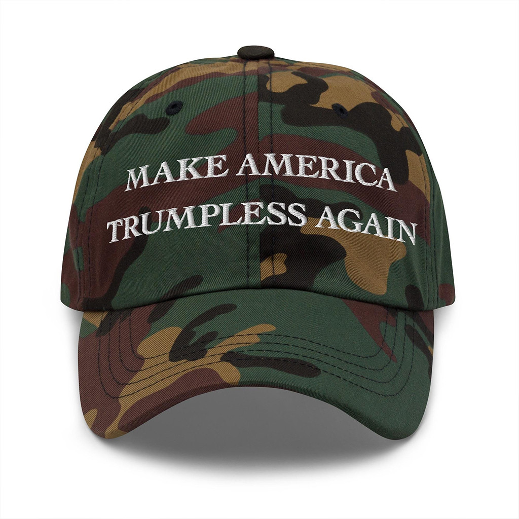 Make America Trumpless Again Camo Hat Embroidered Anti Trump Hat FDT Gifts For Father
