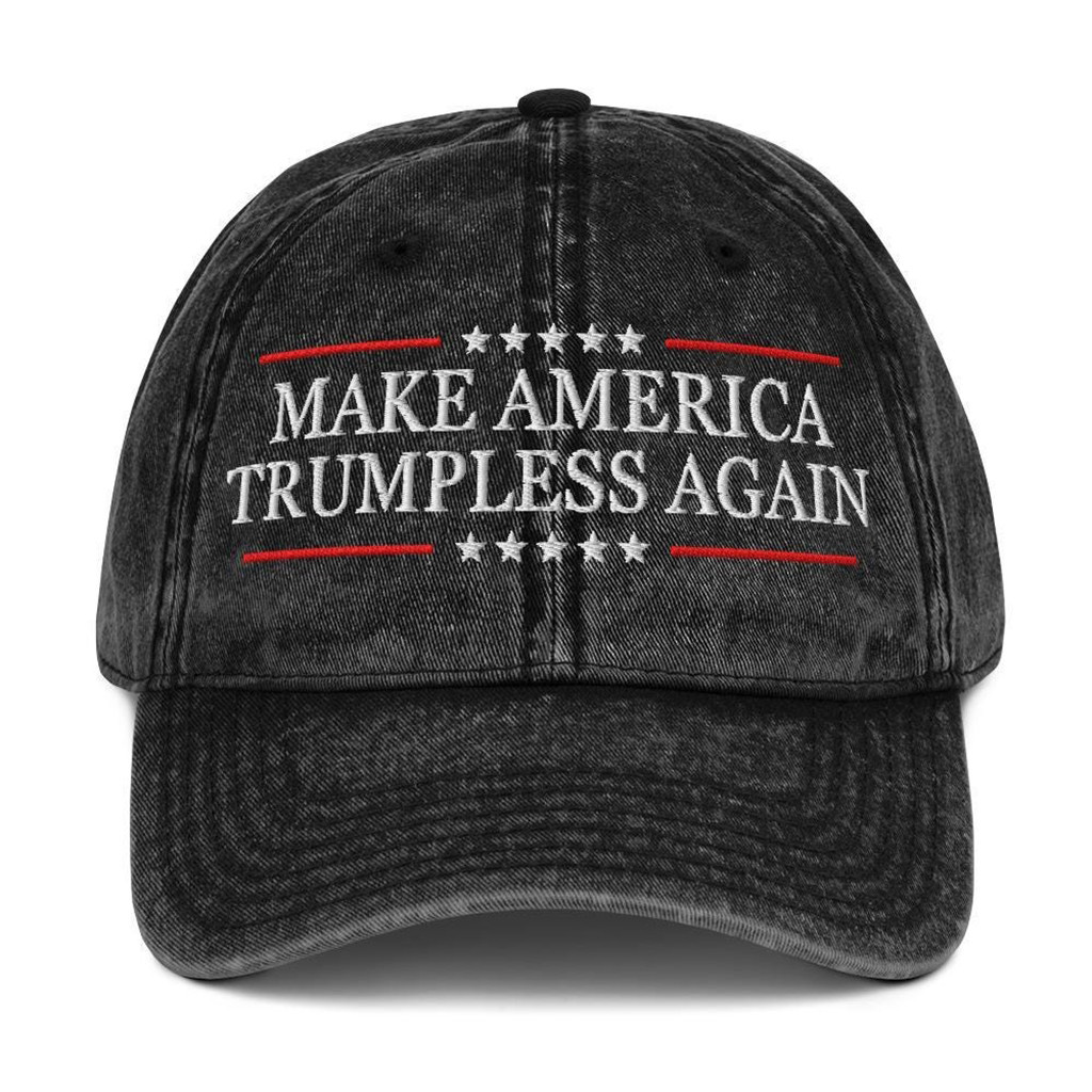 Make America Trumpless Again Hat Embroidered Anti Trump Political Cap FDT Gifts For Husband