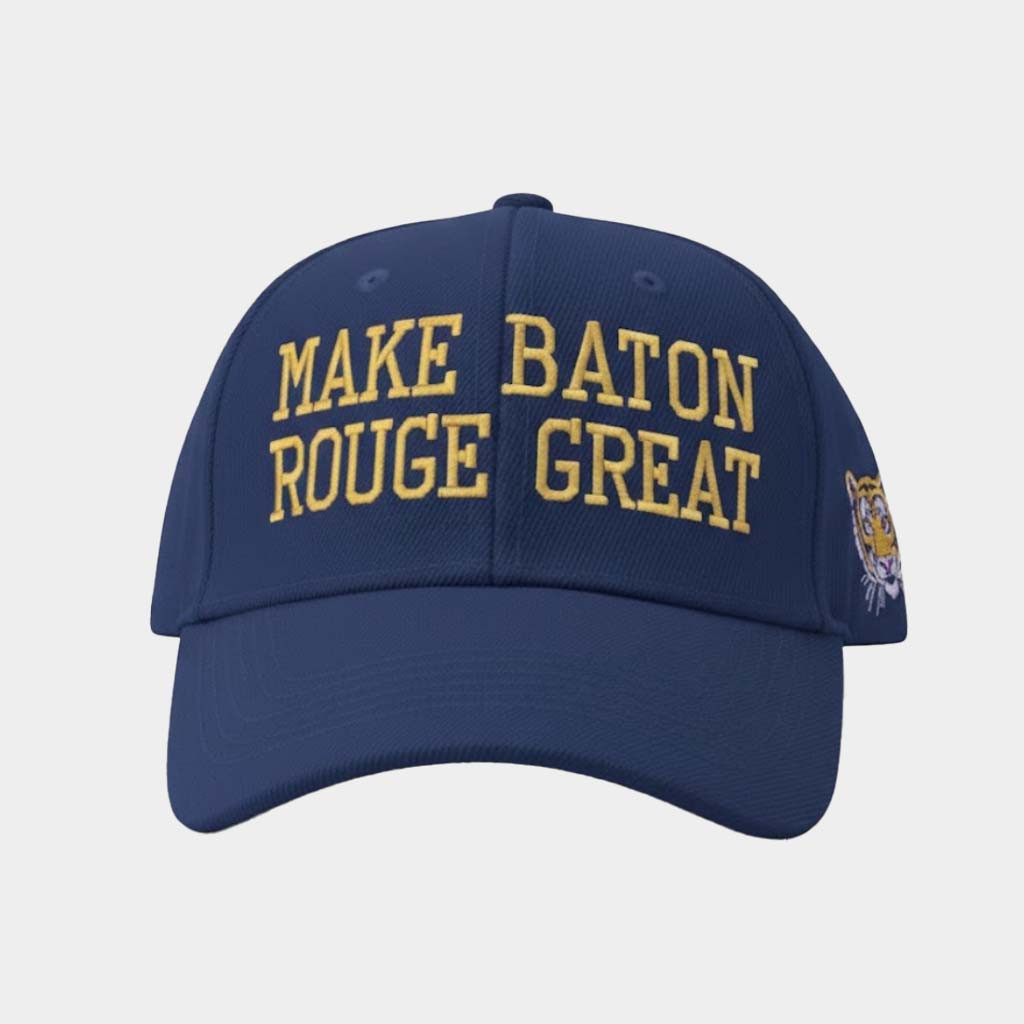 Make Baton Rouge Great Hat Embroidered LSU Football Hat Birthday Gift For Son