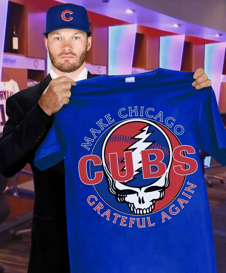 Make Chicago Cubs Grateful Again Shirt Baseball The Grateful Dead Merch Gifts For Cubs Fans