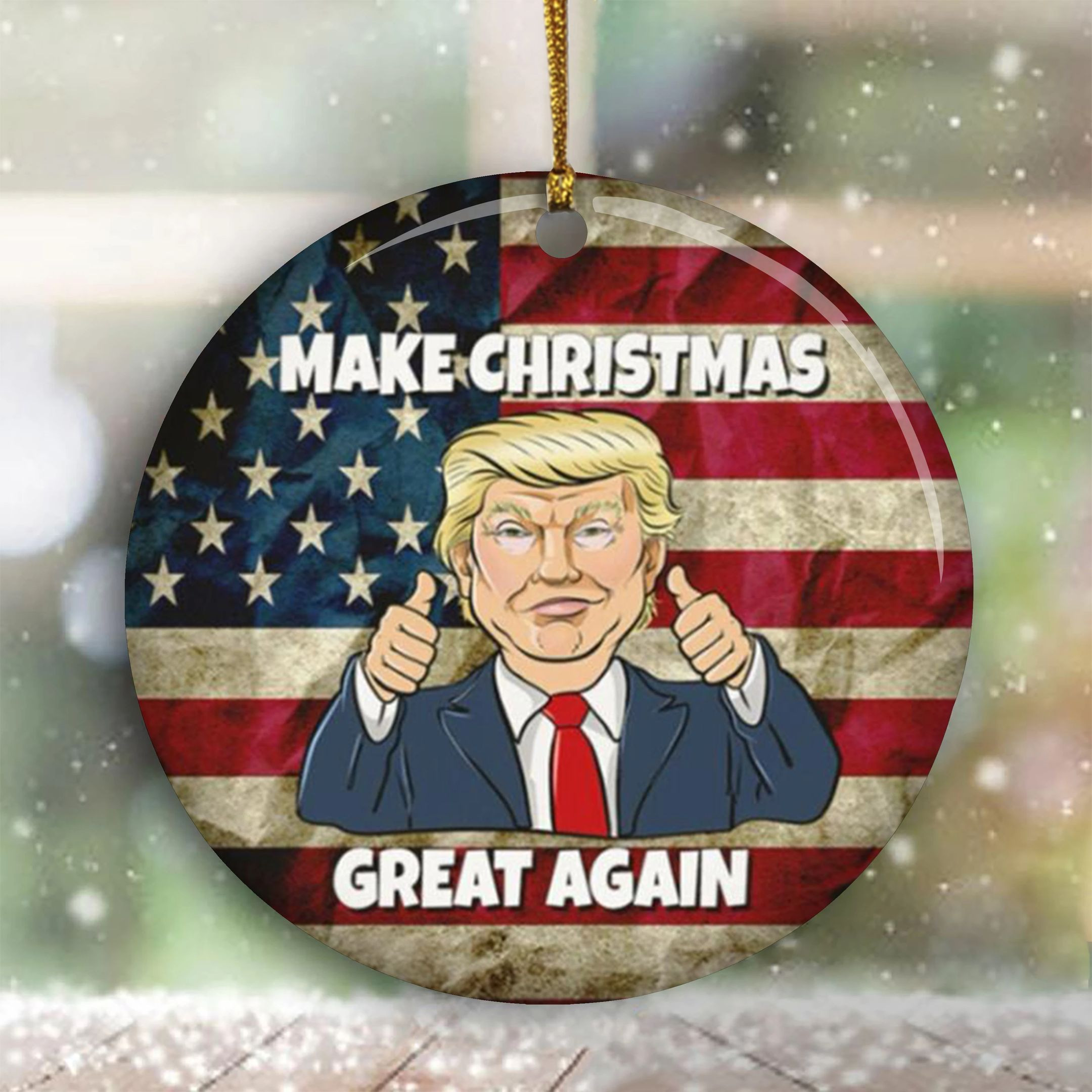 Make Christmas Great Again Ornament President Donald Trump Ornament Christmas Tree Decor