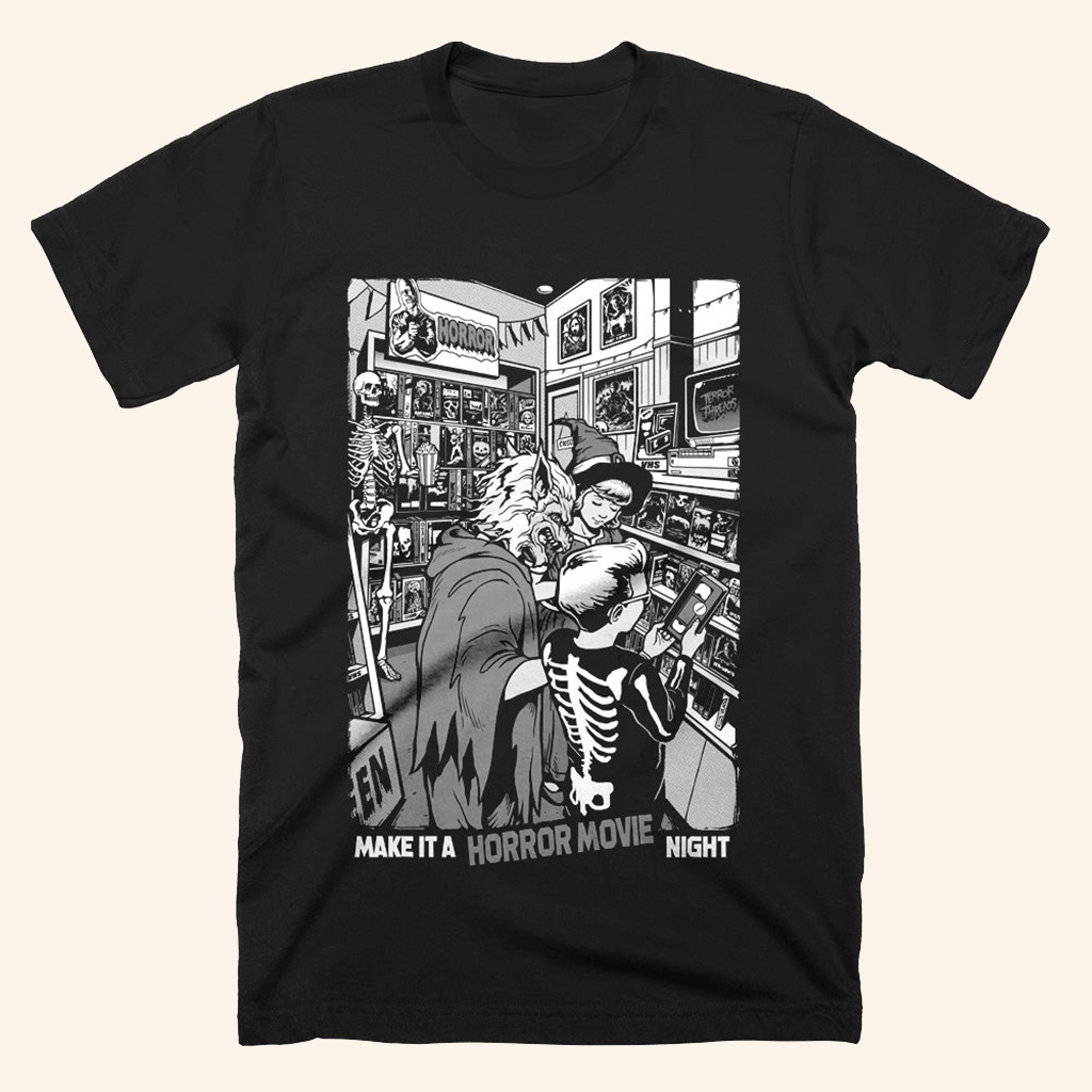 Make It A Horror Movie Night T-Shirt Halloween Tees Gifts For Mother Make It A Horror Movie Night T-Shirt Halloween Tees Gifts For Mother