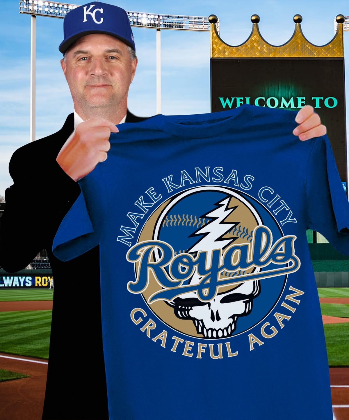 Make Kansas Royal Grateful Again Shirt Grateful Dead Fan Merch Gifts For Baseball Lovers