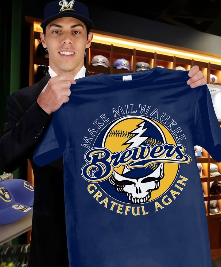 Make Milwaukee Brewers Grateful Again Shirt Grateful Dead Fan Merch Baseball Lover Gifts